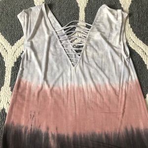 American Eagle Soft & Sexy ombré cutout tank top